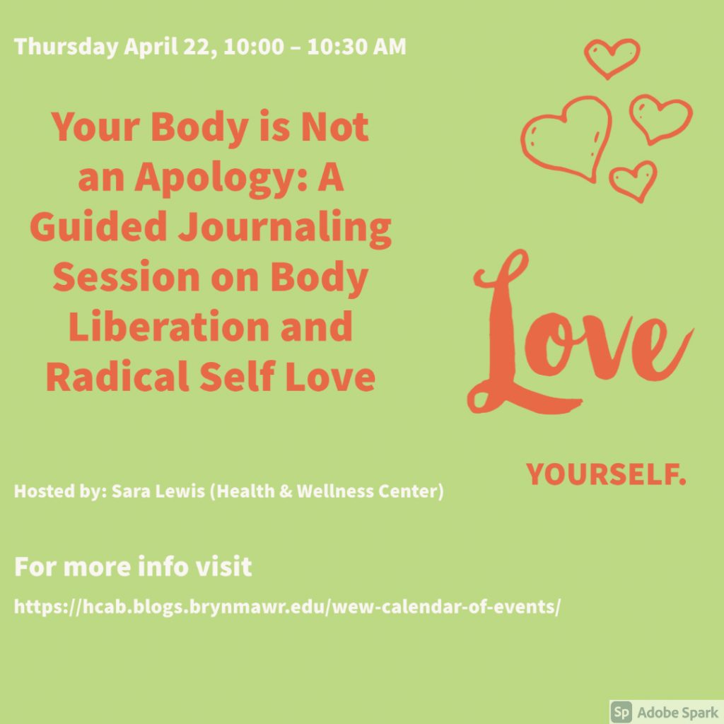 WEW2021: Your Body is Not an Apology: A Guided Journaling Session on ...